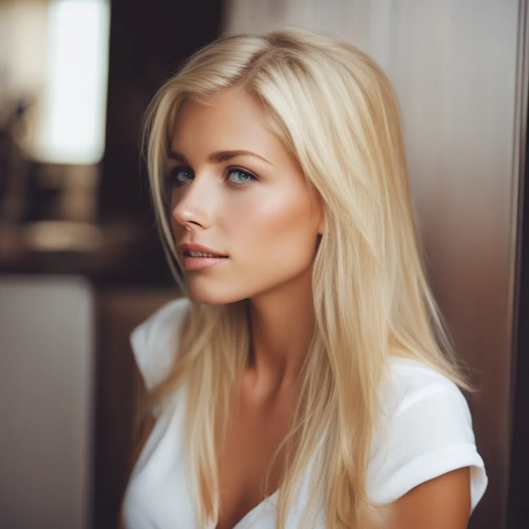 Before: Woman with brown hair